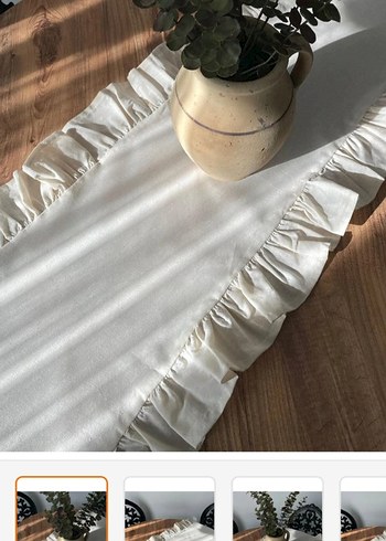 bej rengi Bohem runner - Görsel 3