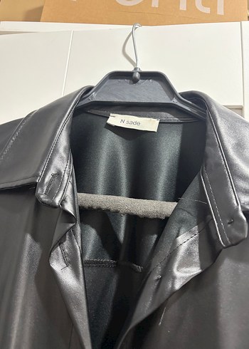 Siyah Deri gömlek - Görsel 3