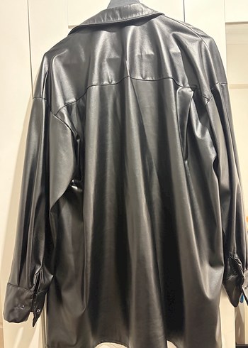Siyah Deri gömlek - Görsel 5