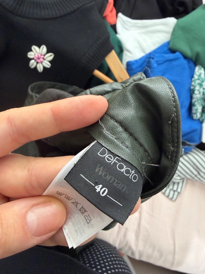 Hali  Deri Kadın Pantolon - Görsel 5