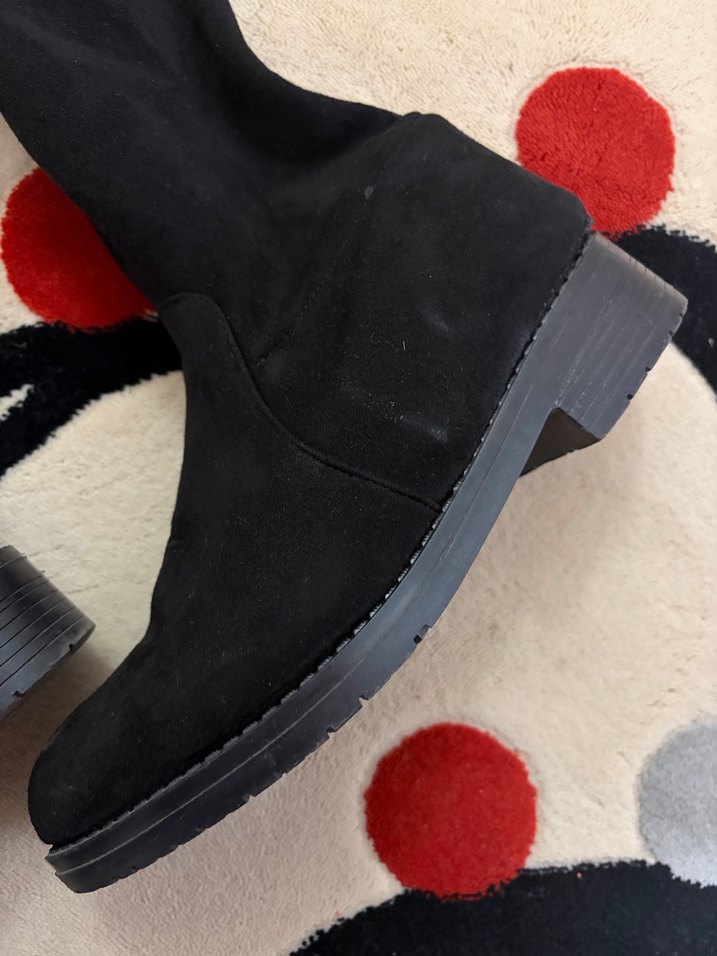 Siyah Süet çizme - Görsel 2