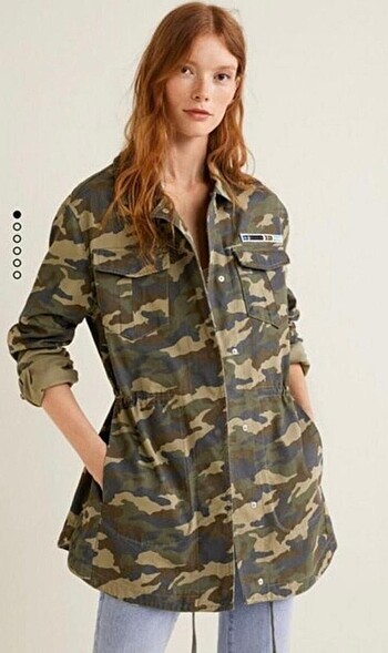 m Beden Mango Kamuflaj Ceket / Parka