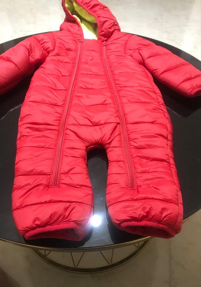 Kız Bebek Kırmızı Kapüşonlu Tulumu - Görsel 2