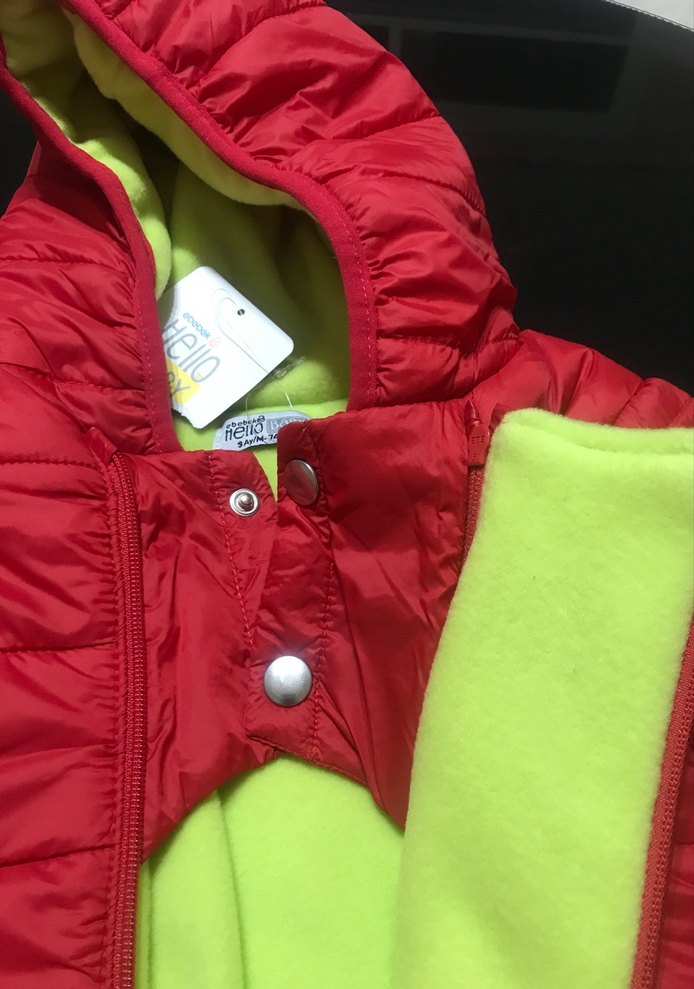 Kız Bebek Kırmızı Kapüşonlu Tulumu - Görsel 3