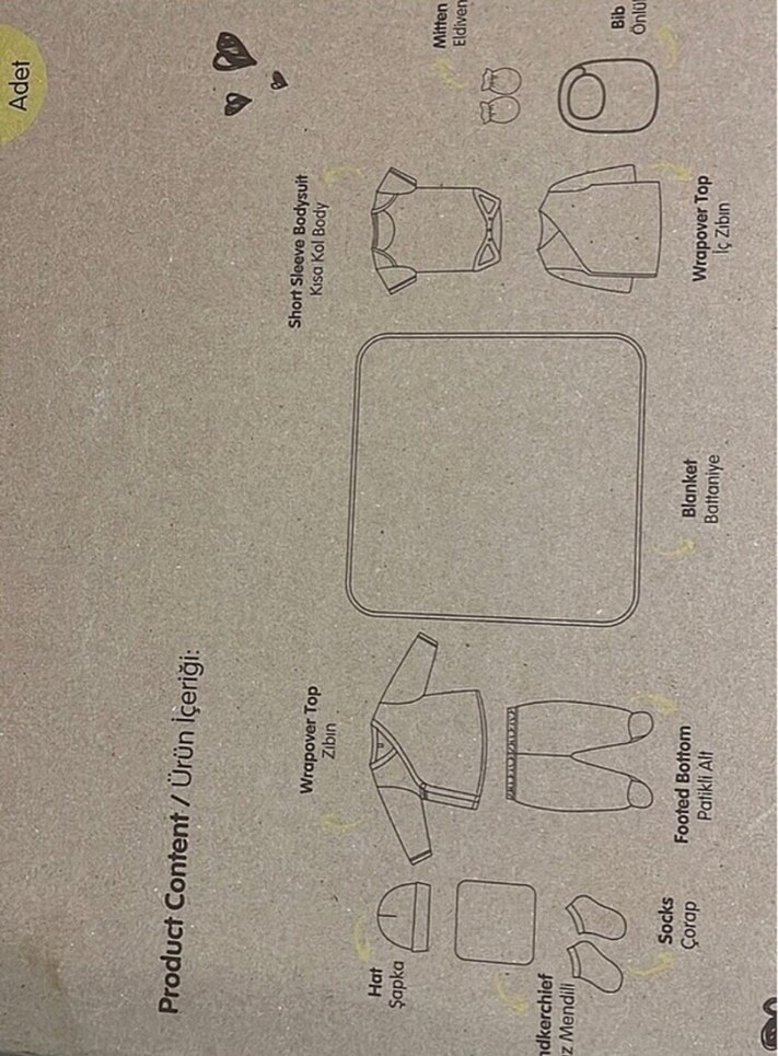 Zebra Desenli Beyaz Bebek Hastane Seti - Görsel 3