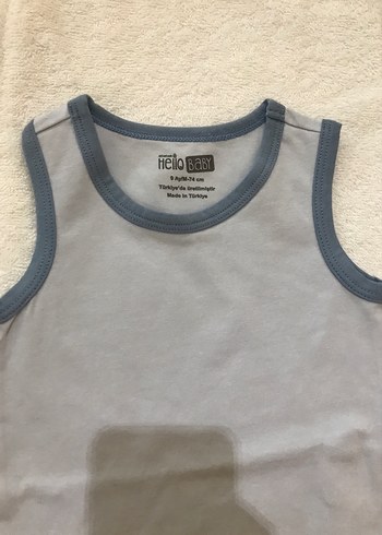 Mavi kolsuz Bebek Çıtçıtlı Body - Görsel 2