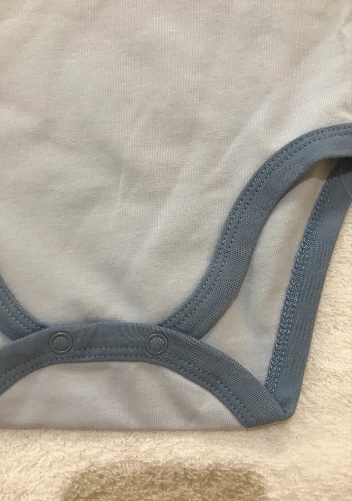 Mavi kolsuz Bebek Çıtçıtlı Body - Görsel 3