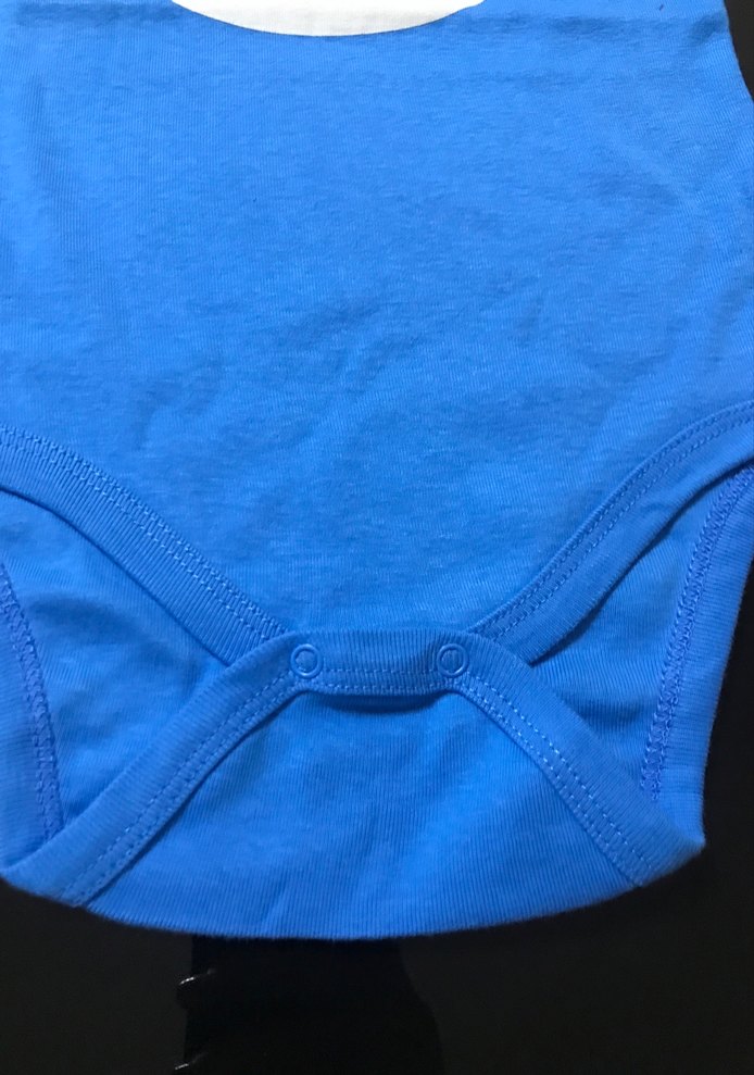 Mavi Baskılı Erkek Bebek Kolsuz Body - Görsel 2