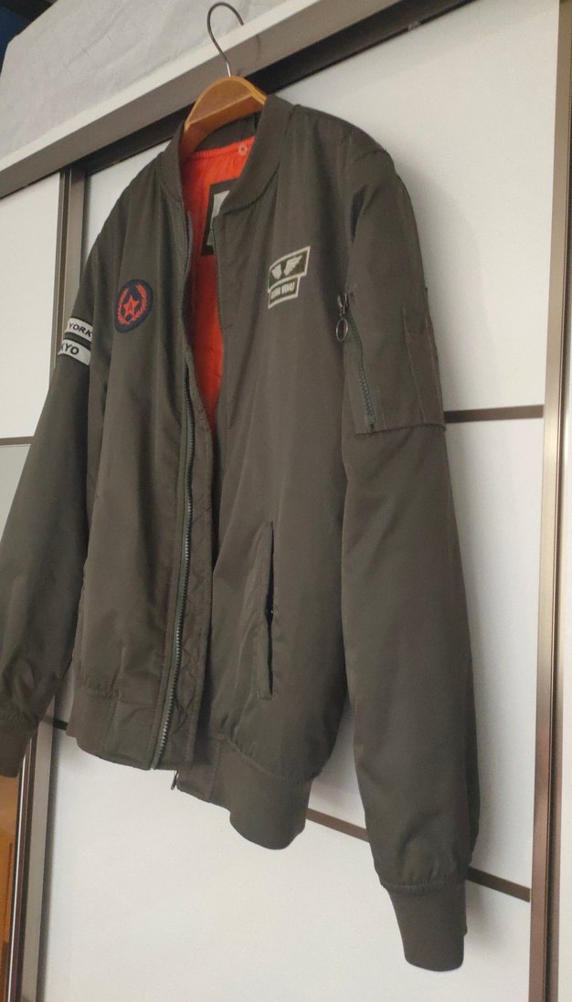 Gri Kadın Bomber Ceket, Fermuarlı, Sokak Stili - Görsel 3