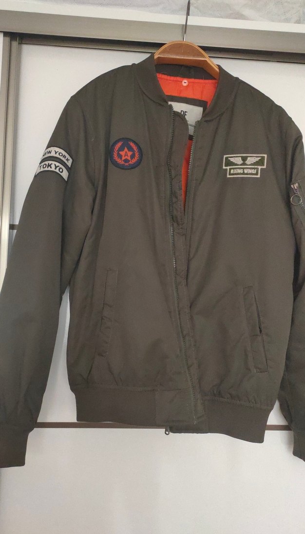 Gri Kadın Bomber Ceket, Fermuarlı, Sokak Stili - Görsel 2