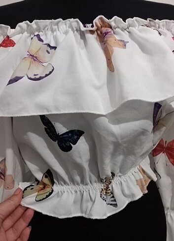 40 Beden beyaz Renk Crop crop