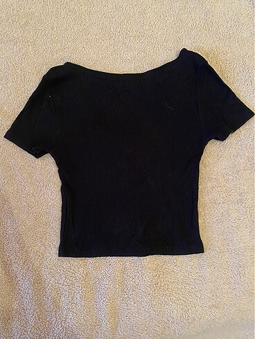 H&M H&M siyah v yaka crop