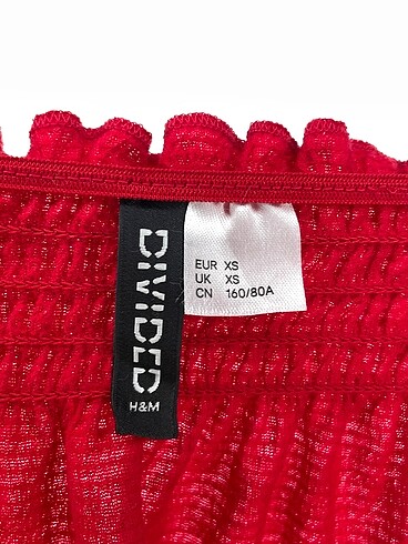 xs Beden kırmızı Renk H&M Bluz %70 İndirimli.