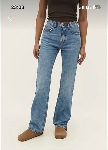 Stradivarius Stradivarius Yıkamalı straight fit d98 jean
