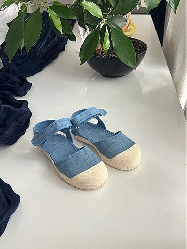 Mango Mango denim cırcırtlı sandalet Babet