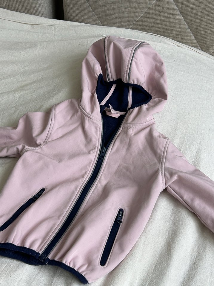 Kız Çocuk Pembe Kapüşonlu Fermuarlı Ceket - Görsel 2
