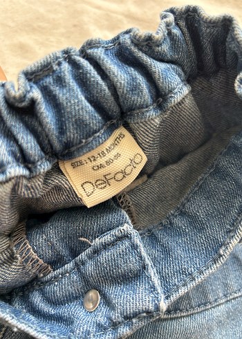 Kız Çocuk Gri Mavi Bol Kesim  wide legDenim Pantolon - Görsel 2
