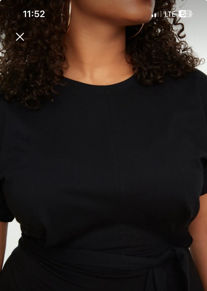 Kemer Detaylı Siyah Kadın Kalem Elbise - Görsel 2