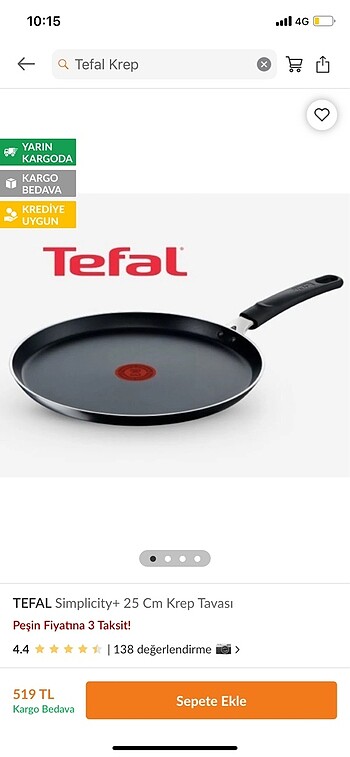 Tefal krep tavası