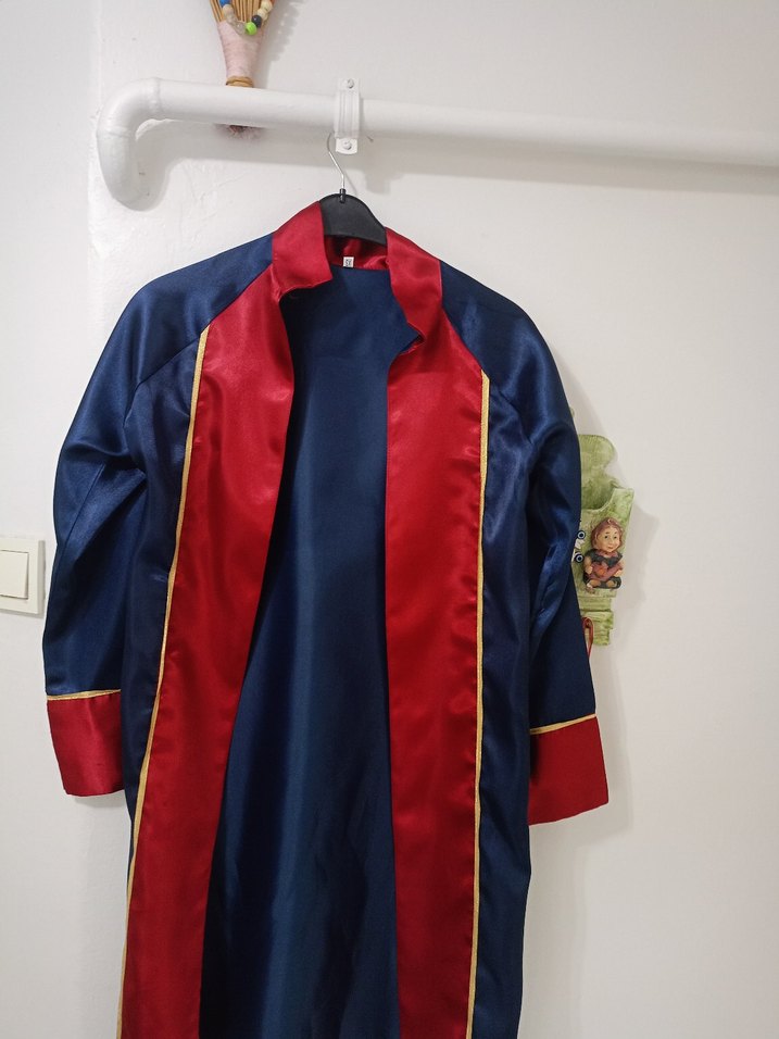 Lacivert Kadın Mezuniyet Kepi Kırmızı Püsküllü 9/10 yaş - Görsel 2