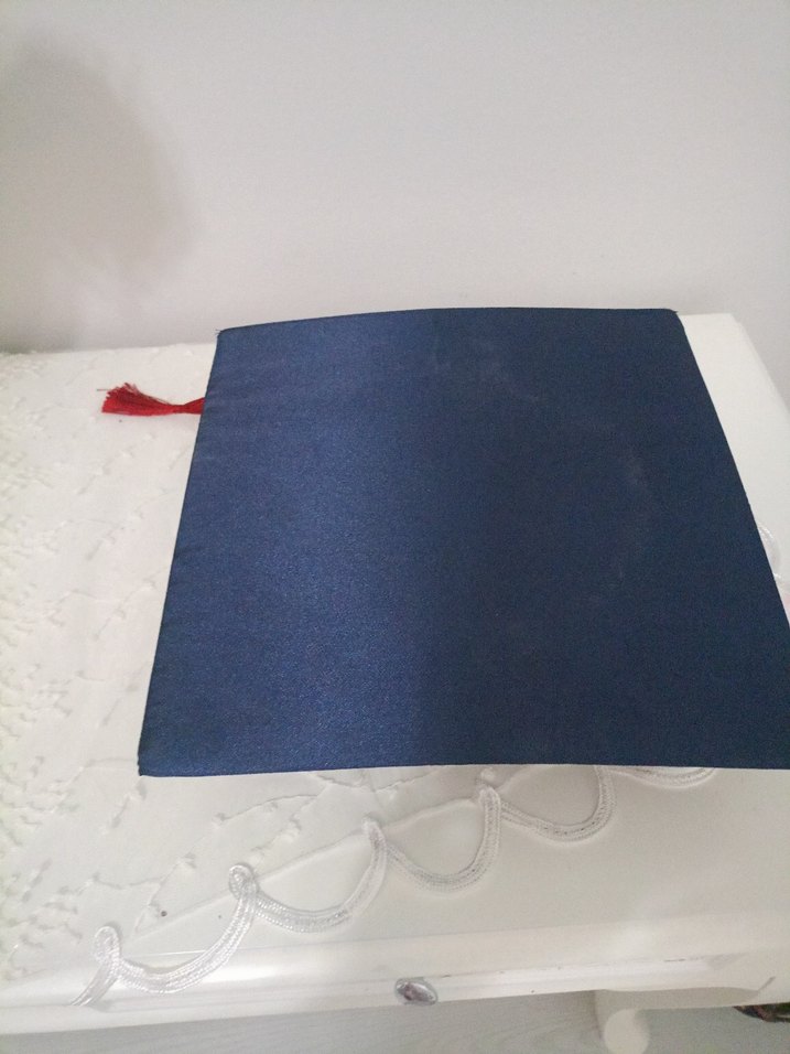 Lacivert Kadın Mezuniyet Kepi Kırmızı Püsküllü 9/10 yaş - Görsel 3