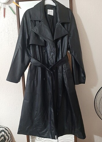 Bershka deri kaban - Görsel 5