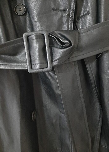 Bershka deri kaban - Görsel 9