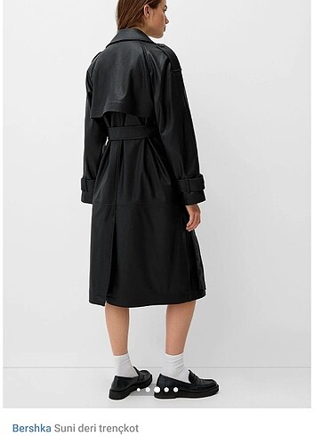 Bershka deri kaban - Görsel 11