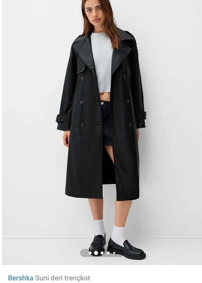 Bershka deri kaban - Görsel 2