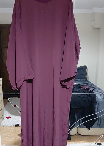 Bordo Uzun Kollu Salaş Kadın abaya