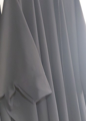 Drapeli Siyah Uzun tok kalın petek kumas etek ve panco - Görsel 10