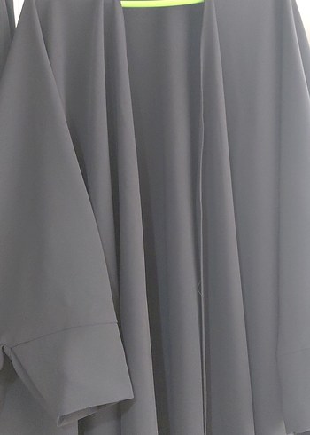 Drapeli Siyah Uzun tok kalın petek kumas etek ve panco - Görsel 7