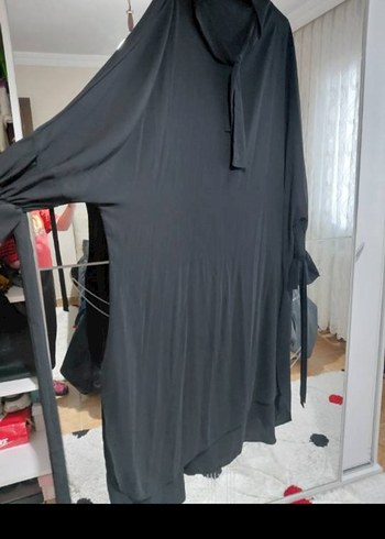 Uzun Siyah kol baglama detaylı afgan takımı - Görsel 4