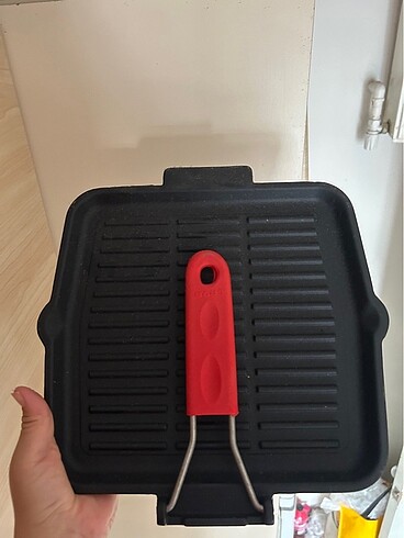 Lava döküm tava katlanır saplı