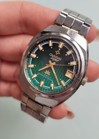 Vintage Ovaras Super 17 Jewels Mekanik E - Görsel 3