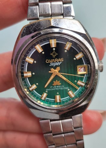Vintage Ovaras Super 17 Jewels Mekanik E - Görsel 2