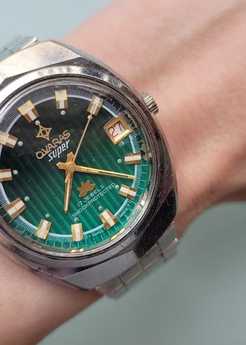 Vintage Ovaras Super 17 Jewels Mekanik E - Görsel 4