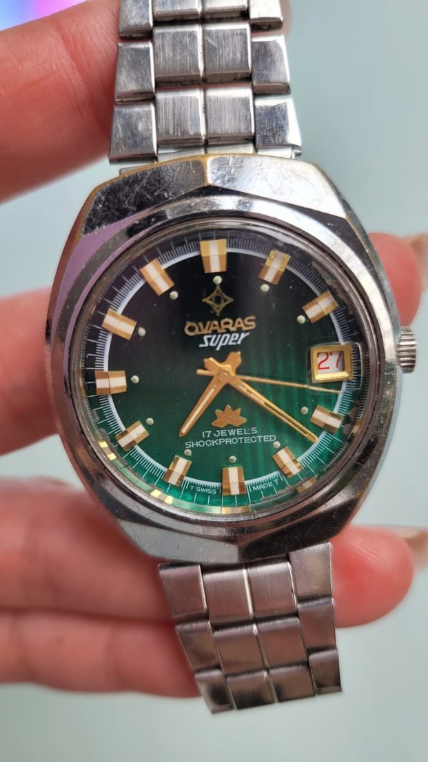 Vintage Ovaras Super 17 Jewels Mekanik E - Görsel 2