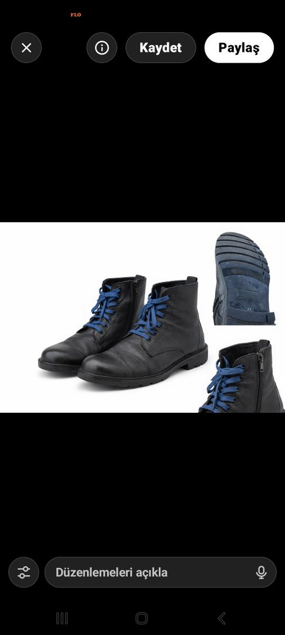 Mavi Bağcıklı Kemer Detaylı Erkek Deri Bot - Görsel 2