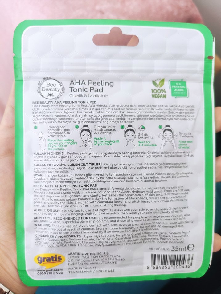 Bee Beauty AHA Peeling Tonik Pedi 5'li - Görsel 4