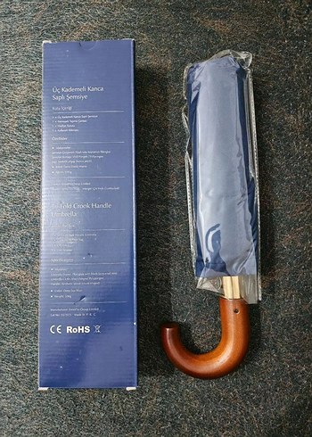 ŞEMSİYE AHŞAP BASTON SAPLI TAM OTOMATİK FİBERGLAS - Görsel 2