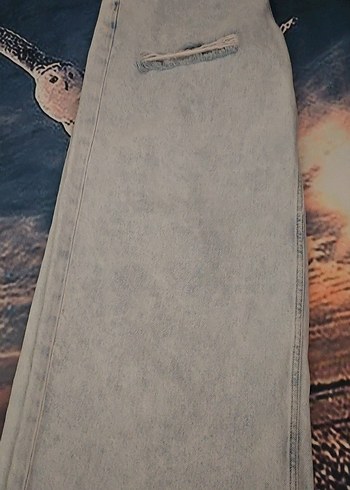 Kadın Bej Kot Pantolon - Kemerli, Rahat Kesim - Görsel 5