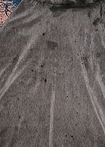 Kadın Gri parlak kumas midi elbise - Görsel 3