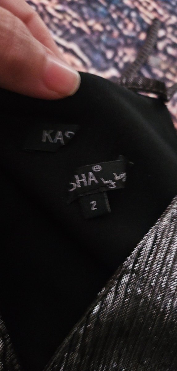 Kadın Gri parlak kumas midi elbise - Görsel 4