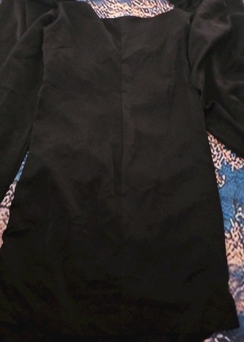 Siyah Straplez Uzun Kollu Mini Elbise - Görsel 4