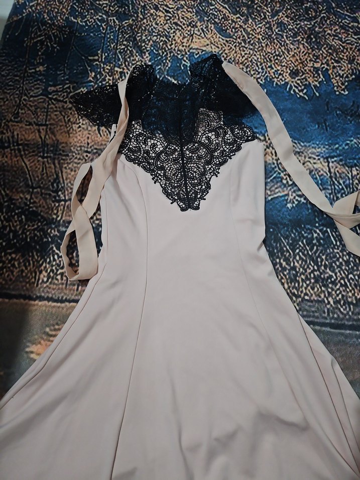 Beyaz Dantelli Mini Straplez Kadın Elbise - Görsel 4