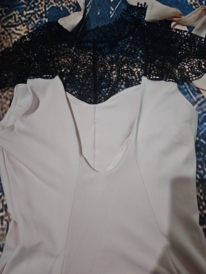 Beyaz Dantelli Mini Straplez Kadın Elbise - Görsel 5