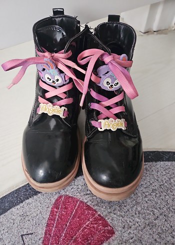 Kız Çocuk Pembe Gotik Botlar - Görsel 2