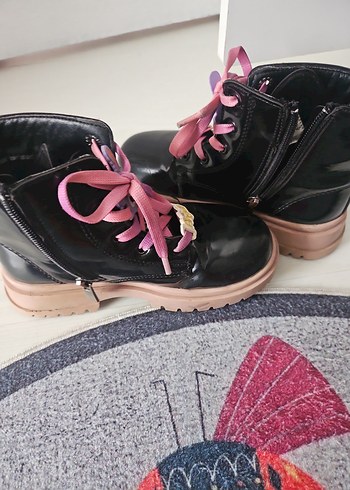 Kız Çocuk Pembe Gotik Botlar - Görsel 6