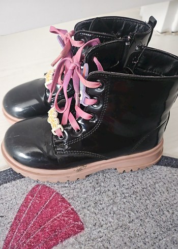 Kız Çocuk Pembe Gotik Botlar - Görsel 3